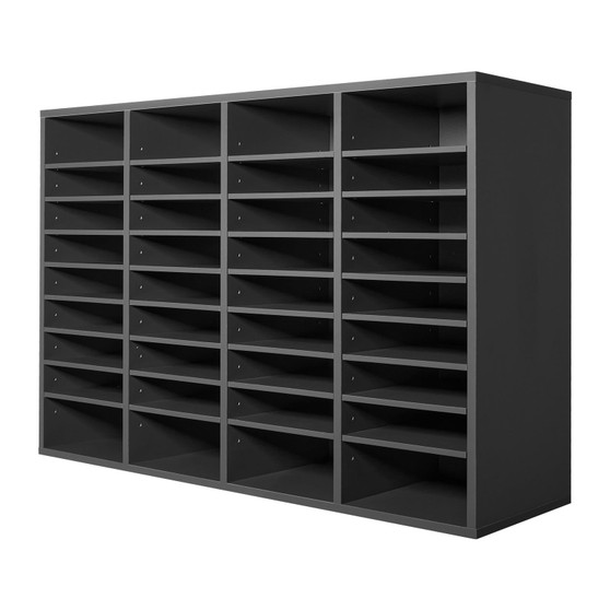 Literature Organizer, 36 Compartments Office Mailbox with Adjustable Shelves, Wooden Mailbox Sorter E415-WJJEKBHB36G93NKYIV0