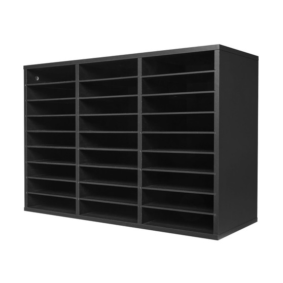 Literature Organizer, 27 Compartments Office Mailbox with Removable Shelves, Wooden Mailbox Sorter  E415-WJJEKBHB12G5BDW4XV0