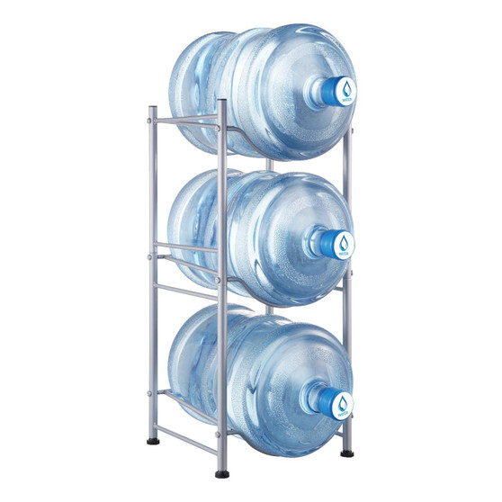 3 Tiers Water Jug Holder, 5 Gallon Water Bottle Holder, Single Row Water Bottle Rack for 3 Bottles, E415-5JLTZSSTSTZC6X90BV0