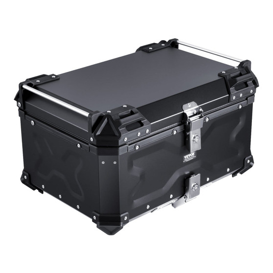 Motorcycle Top Case, Universal Aluminum Alloy Motorbike Tail Box with Leather Lining, 65L Waterproo E415-MTCJSDXHS65LPW3MEV0