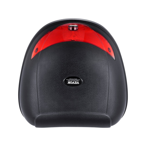 Motorcycle Top Case, Universal Durable PP Material Motorbike Tail Box with Reflective Panel, 24L Wa E415-MTCSLDXHS24LYNME6V0