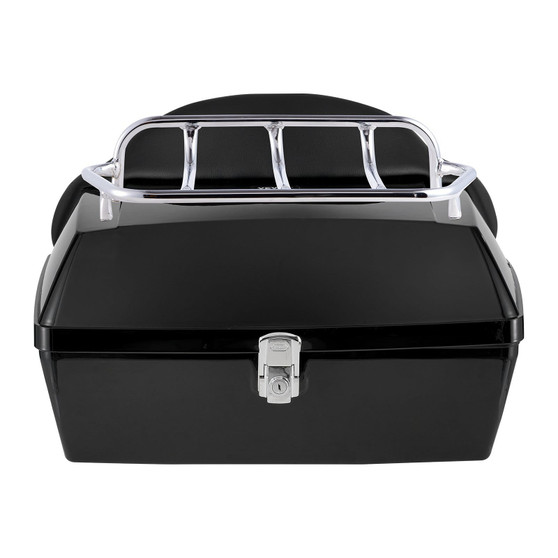 Motorcycle Top Case, Universal Durable PP Material Motorbike Tail Box with Reflective Panel, 48L Wa E415-MTCSLDXHS48LY0GRXV0