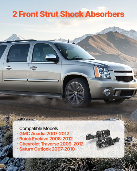 Front Shock Absorber Strut Assembly, 2Pcs Shock and Strut Assembly with Coil Spring, Fit 2007-2012  E415-QCZZJZQQ2GTZIXMA1V0