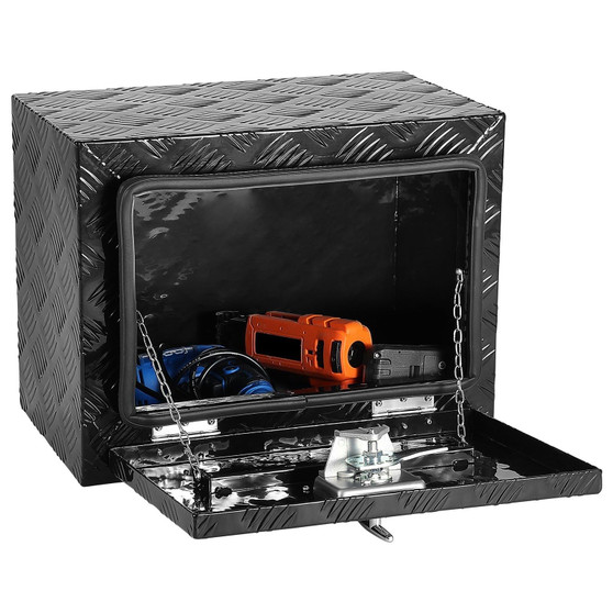 Underbody Truck Box, 18" x 12" x 14" Pickup Storage Box, Heavy Duty Aluminum Diamond Plate Tool Box E415-CDKCGJX218120ZEXAV0