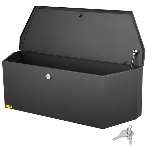 Trailer Tongue Box, Carbon Steel Tongue Box Tool Chest, Heavy Duty Trailer Box Storage with Lock an E415-T36X12X12INCHJ5V8V0