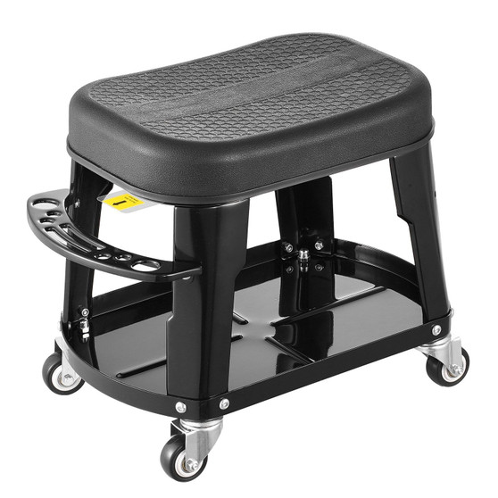 Mechanic Stool, 300 lbs Capacity Garage Seat/Work Stool with Wheels, 360?° Swivel Rolling Workshop  E415-DGNADDJLGDBKR6PVDV0