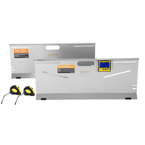 Wheel Alignment Tool, 2-Pack Toe Plates, Camber/Caster/Toe Gauge 0.1?° Accuracy, Stainless Steel To