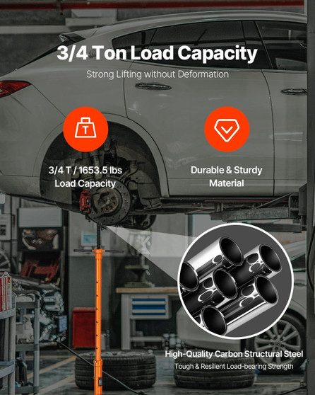 Underhoist Support Stand, 3/4 Ton Capacity Under Hoist Jack Stand, Lifting from 38.4 to 75.4 in, Be E415-QCSJJAQZJXSJVF5G8V0