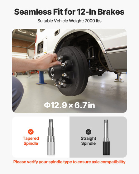 Electric Trailer Brake Drum, 1 Pack, 8-Hole on 4-Inch Bolt Circle Brake Drum for 7000 lbs Trailer A E415-TCDZCC122YCZN3XG4001V9