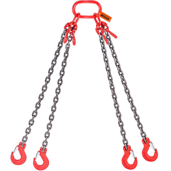 Chain Sling, 5/16 inch x 5 ft Lifting Chains with Hooks, G80 Engine Chain Hoist Lifts, 11000 lbs/5  E415-DGDLJZMGFHZYJ5B2UV0
