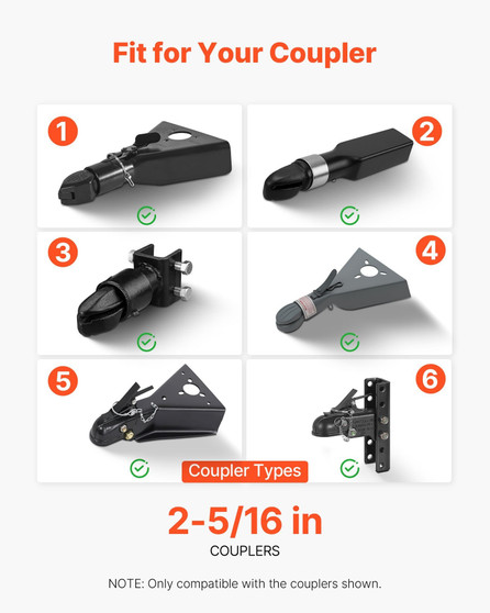  Trailer Coupler Lock, Fits 2-5/16-Inch Cast/Bulldog Trailer Couplers, Heavy Duty Trailer Hitch Loc E415-QTSTCTTSZZDN835R3001V0