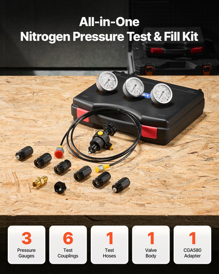 Hydraulic Nitrogen Accumulator Charging Kit, All-in-One Nitrogen Fill Kit, Pressure Test System wit E415-YYCSTJ3YLB6O1OXAE001V0