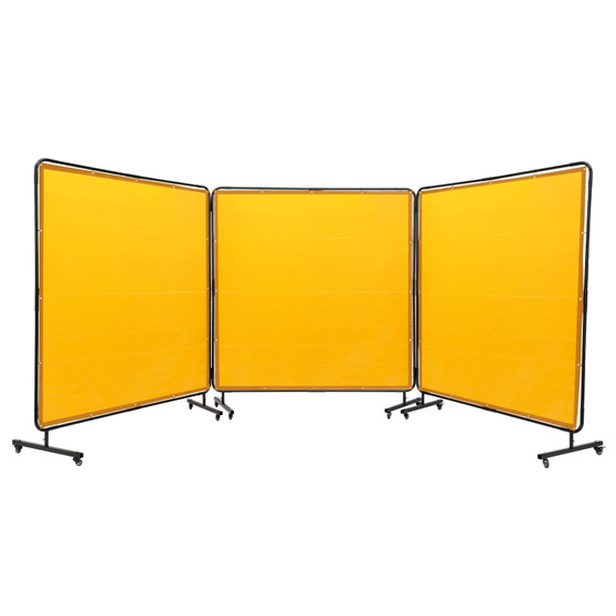 Welding Screen with Frame, 6' x 6' 3 Panel Welding Curtain Screens, Flame-Resistant Vinyl Welding P E415-SMSHJPF6X6YCWSVG1V0