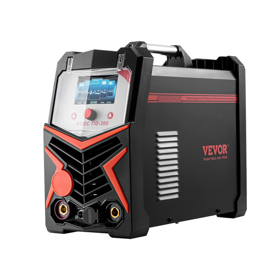 TIG Welder, 200A 6-In-1 Aluminum Welding Machine (LED Display) - AC TIG/DC TIG/AC Pulse TIG/DC Puls E415-TIGHJ200ALHY08YB1V5