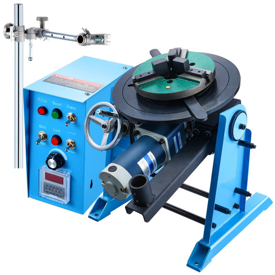 Rotary Welding Positioner 50KG, 0-90?° Welding Positioning Turntable Table 0.5-6RPM 120W, with 12.4 E415-HJBWJX50KG12BUA9MV1