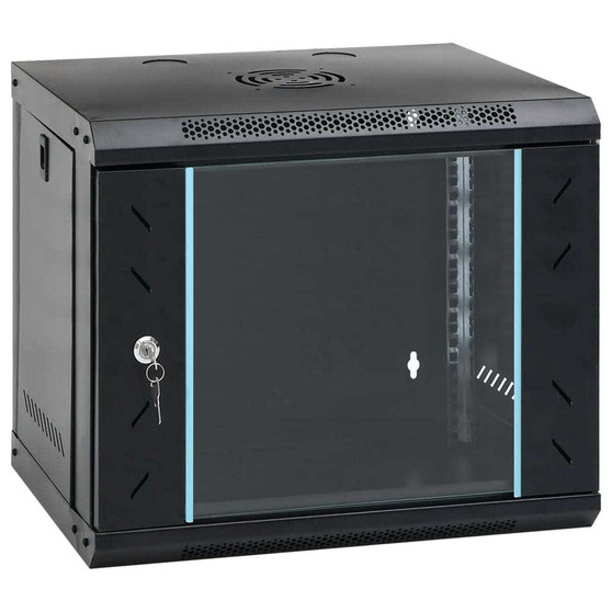 9U Wall Mounted Network Cabinet 19" IP20 20.9x15.7x17.7" A949-30260