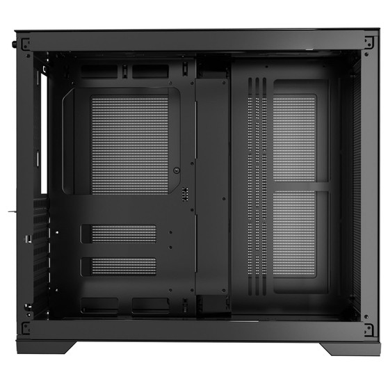 Mid-Tower PC Case, Dual Chamber, Gaming Computer Case with Tempered Glass Panels, Magnetic Dust Fil E415-DNJXSQZT120MM60AL001V9