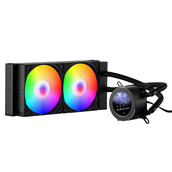 CPU Liquid Cooler, AIO CPU Water Cooler - 120mm PWN Fans & Pump, Customizable Black PC Liquid Coole E415-CPULQFSSLDPB56R3VV9