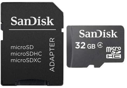 SanDisk MicroSD 32GB Standard Class4 Memory Card with SD Adapter S921-32GMSDad270083ad