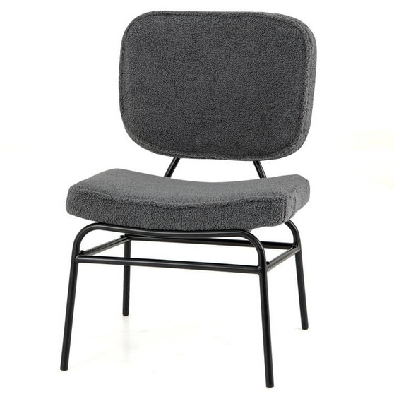 Modern Grey Upholstered Ergonomic Padded Accent Chair Q280-GRCOS67385
