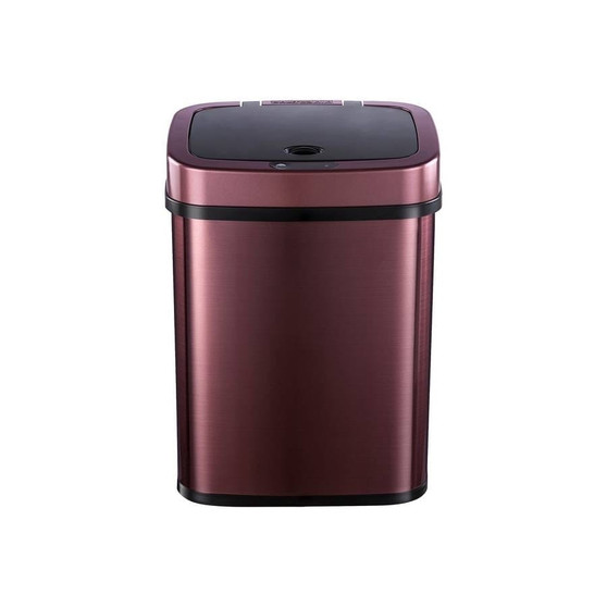 3-Gallon Motion Sensor Touchless Stainless Steel Trash Can in Burgundy Copper Q280-BUSAG32418