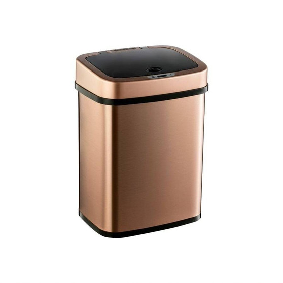 3-Gallon Motion Sensor Touchless Stainless Steel Trash Can in Copper Gold Finish Q280-GDSAC87915
