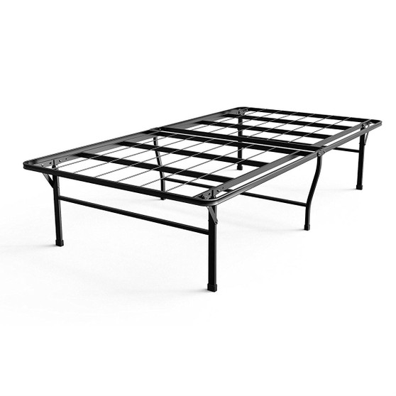 Twin XL College Dorm 16-inch Tall Metal Platform Bed Frame with Storage Space Q280-ZSBNFTXL15396851