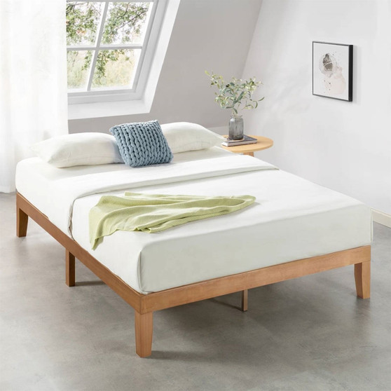 Full size Solid Wood Platform Bed Frame in Natural Wooden Finish Q280-FLNHSPB13591759