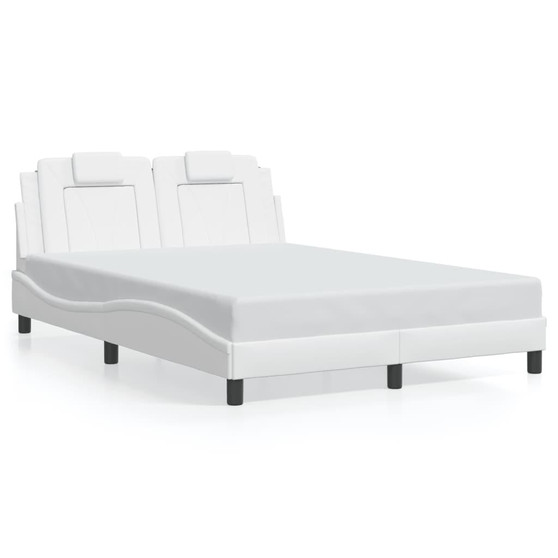 Bed Frame "Viana" with LED without Mattress White 53.9"x74.8" A949-3214057
