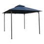 10Ft x 10Ft Outdoor Garden Gazebo with Iron Frame and Navy Blue Canopy Q280-NBG984514