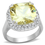 LOS718 - Silver 925 Sterling Silver Ring with AAA Grade CZ  in Citrine Yellow A874-LOS718