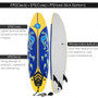 6 Feet Surfboard with 3 Detachable Fins-Yellow - Color: Yellow D681-SP37374YW