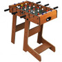 Space Saving Table Football with Durable Handle and 2 Footballs - Color: Brown D681-TY580402