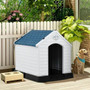Plastic Waterproof Ventilate Pet Puppy House - Color: Blue - Size: M D681-PS7065-M