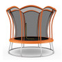 10 Feet Unique Flower Shape Trampoline with Galvanized Steel Frame-Orange B593-TW10082+