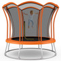 10 Feet Unique Flower Shape Trampoline with Galvanized Steel Frame-Orange B593-TW10082+