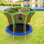 10 Feet Unique Flower Shape Trampoline with Galvanized Steel Frame-Orange B593-TW10082+