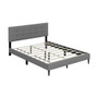 Queen Size Upholstered Platform Bed with Button Tufted Headboard-Blue B593-HU10569-Q