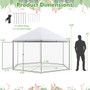 13FT Large Metal Hexagonal Chicken Coop with Wire Mesh and Lockable Door B593-PW10085