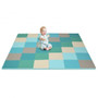 58 Inch Toddler Foam Play Mat Baby Folding Activity Floor Mat-Light Blue - Color: Light Blue D681-SP37335LB