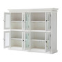 52" White Wood and Glass Two Level Storage Cabinet N270-397841