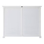 52" White Wood and Glass Two Level Storage Cabinet N270-397841