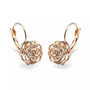 ROSE IS A ROSE 18kt Rose Crystal Earrings In White Yellow And Rose Gold Plating F369-3150327813