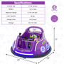 12V Electric Ride On Car with Remote Control and Flashing LED Lights-Purple - Color: Purple D681-TQ10170US-ZS
