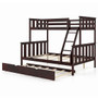 3-in-1 Twin Over Full Bunk Bed with Trundle and Ladder-White B593-HU10655+