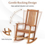 Patio Rocking Chair Ergonomic High-Back Outdoor Rocker with Smooth Rocking Base - Color: Natural D681-JV11674