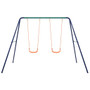  Swing Set Blue Steel Medium Durable Outdoor Swing Set A949-92318