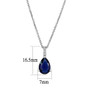 LO4683 - Rhodium Brass Chain Pendant with Synthetic  in Montana A874-LO4683