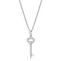3W1379 - Rhodium 925 Sterling Silver Chain Pendant with AAA Grade CZ  in Clear A874-3W1379
