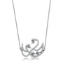 TS447 - Rhodium 925 Sterling Silver Chain Pendant with AAA Grade CZ  in Clear A874-TS447